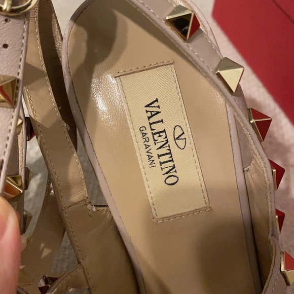 Valentino Rockstud Black Pumps Patent Ankle Strap - Picture 3 of 9